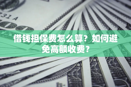北京借钱担保费怎么算？如何避免高额收费？